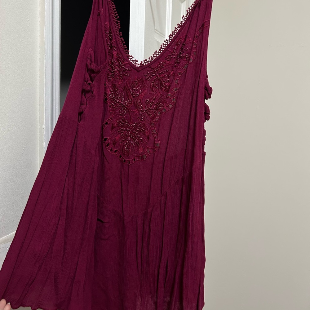 Free People Beaded Mini Dress